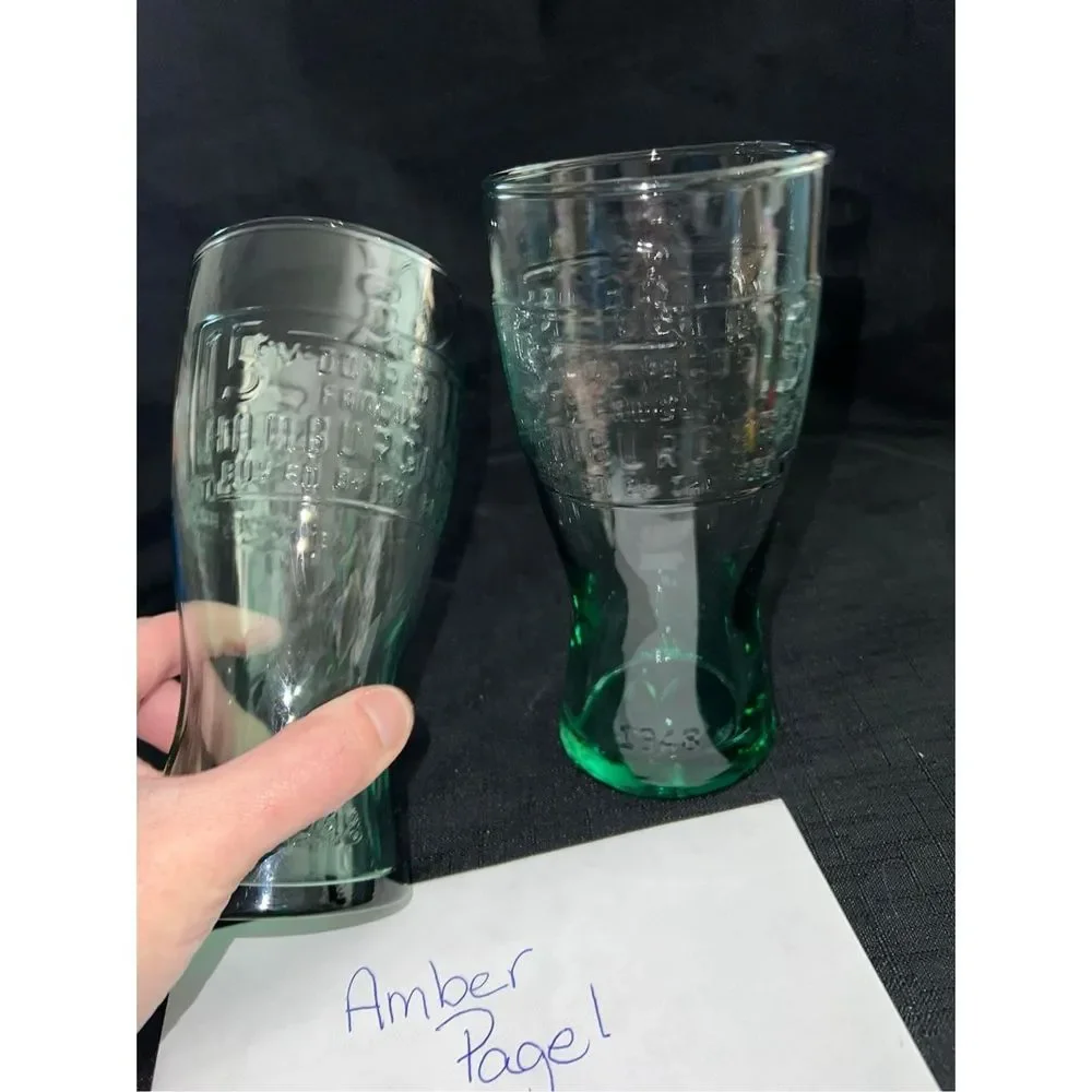 McDonalds 5 Retro Tumblers Drinking Glasses Depicting 1948,1955,‎ And 1961